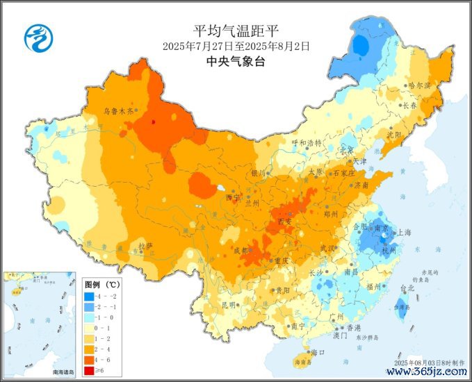 图1 寰宇平均气温距平