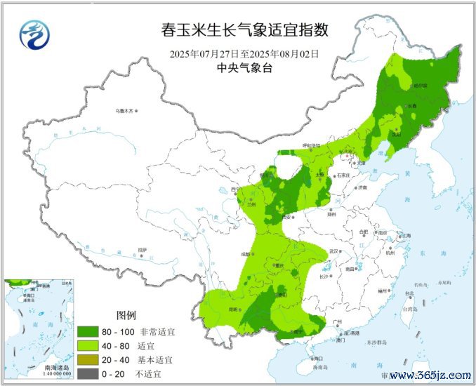 附图3 春玉米助长欣忭符合指数